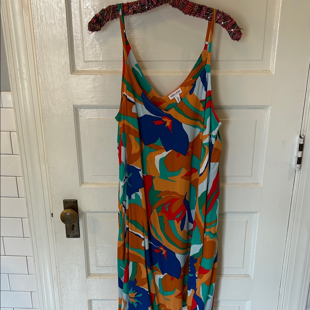 Tribal jeans dress/ cover up